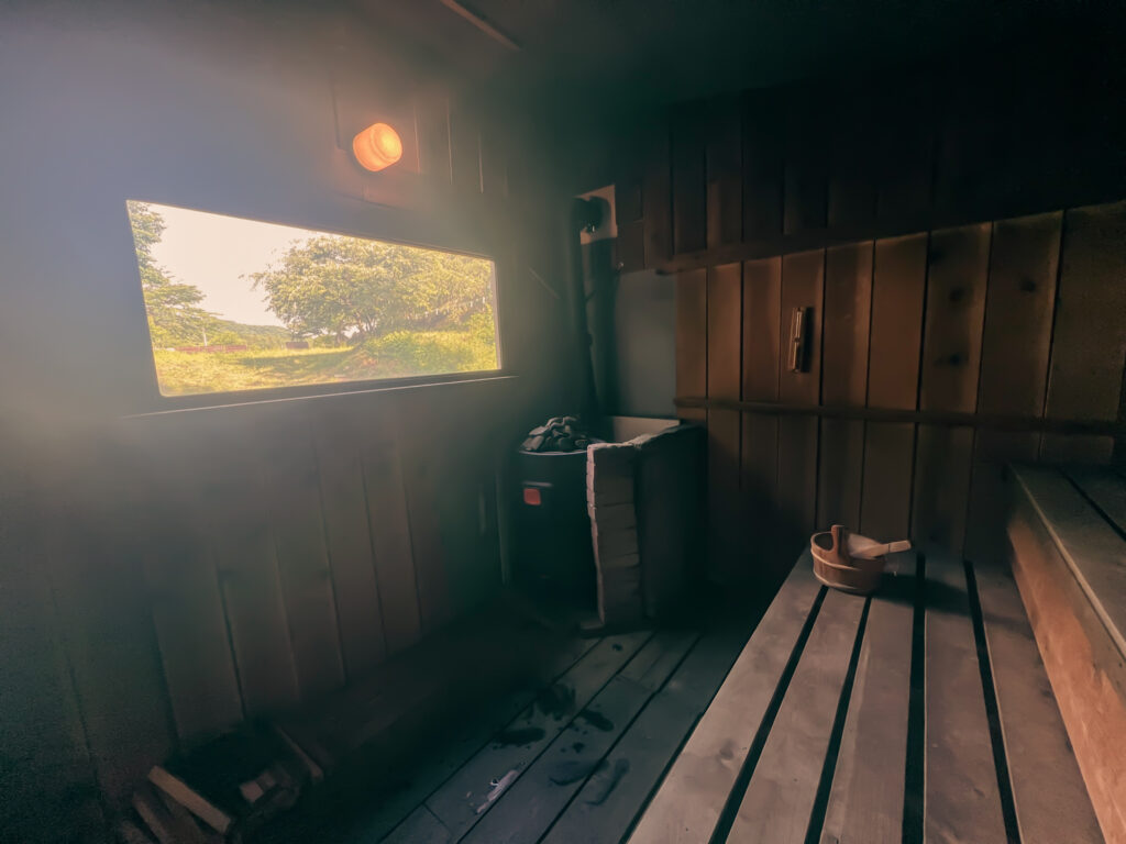 TERA PrivateSauna＆riverオオシマ式サウナ室内